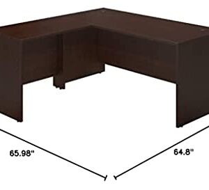 Bush Business Furniture Series C Elite 66W x 30D Desk Shell with 36W Return in Mocha Cherry