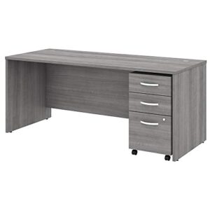 bush business furniture studio c desk, platinum gray