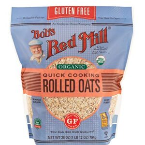 Bob's Red Mill Gluten Free Organic Quick Cooking Oats, 28-ounce (Pack of 4)