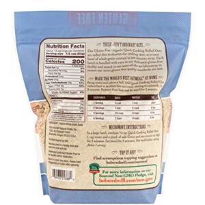 Bob's Red Mill Gluten Free Organic Quick Cooking Oats, 28-ounce (Pack of 4)