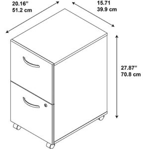 Bush Business Furniture Series C 2 Drawer Mobile File Cabinet in Mocha Cherry