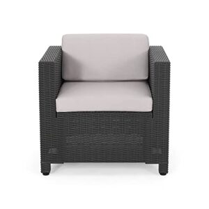 Christopher Knight Home 311164 Outdoor Conversation Sets, Dark Gray + Gray