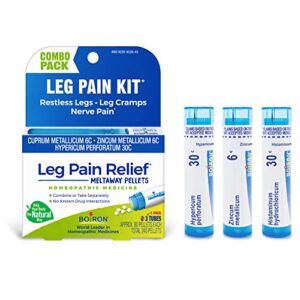 boiron leg pain relief for relief from restless legs, leg cramps, and shooting pain – 80 count (pack of 3)