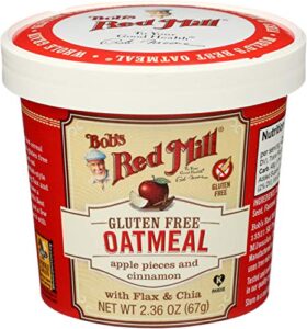 bob’s red mill gluten-free apple cinnamon oatmeal, 2.36 ounce, pack of 12