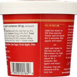 Bob's Red Mill Gluten-Free Apple Cinnamon Oatmeal, 2.36 Ounce, Pack of 12