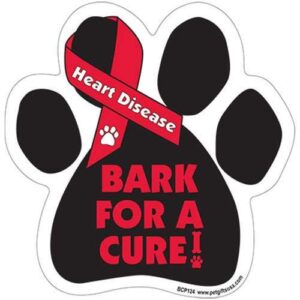 bark for a cure – heart disease awareness – durable car truck & mailbox magnet