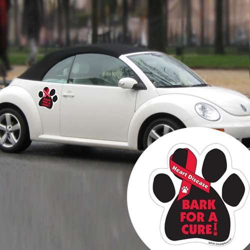 Bark For A Cure - HEART DISEASE Awareness - Durable Car Truck & Mailbox Magnet