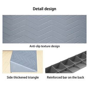 QUTBAG Doorway Plastic Threshold Ramps Lightweight Durable Rise Threshold Ramp for Wheelchair Scooter Wheelchair Sweeping Robot Non-Slip Ramp for Home Bathroom Garage (Size : 39.3x3.9x1.4inch)