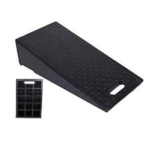 guenzo threshold ramp, rubber kerb ramps heavy wheelchair threshold ramp portable car slope mat tire slip thick pvc splicable, 2 sizes (color : black, size : 60x30x19cm)