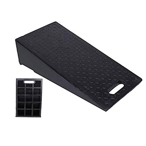 GUENZO Threshold Ramp, Rubber Kerb Ramps Heavy Wheelchair Threshold Ramp Portable Car Slope Mat Tire Slip Thick PVC Splicable, 2 Sizes (Color : Black, Size : 60X30X19CM)