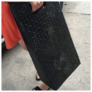 GUENZO Threshold Ramp, Rubber Kerb Ramps Heavy Wheelchair Threshold Ramp Portable Car Slope Mat Tire Slip Thick PVC Splicable, 2 Sizes (Color : Black, Size : 60X30X19CM)