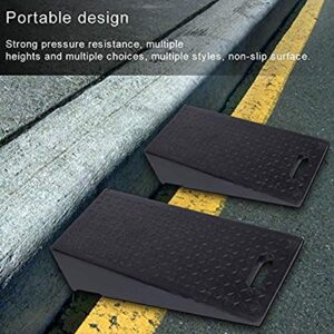 GUENZO Threshold Ramp, Rubber Kerb Ramps Heavy Wheelchair Threshold Ramp Portable Car Slope Mat Tire Slip Thick PVC Splicable, 2 Sizes (Color : Black, Size : 60X30X19CM)