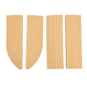 kizipo 4pcs rubber threshold strips floor strip transition for wheelchair rubber door threshold protector(beige)