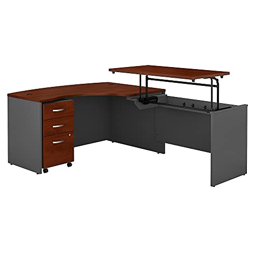 Bush Business Furniture Series C Desk, Hansen Cherry/Graphite Gray