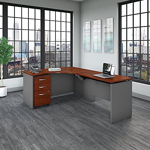 Bush Business Furniture Series C Desk, Hansen Cherry/Graphite Gray