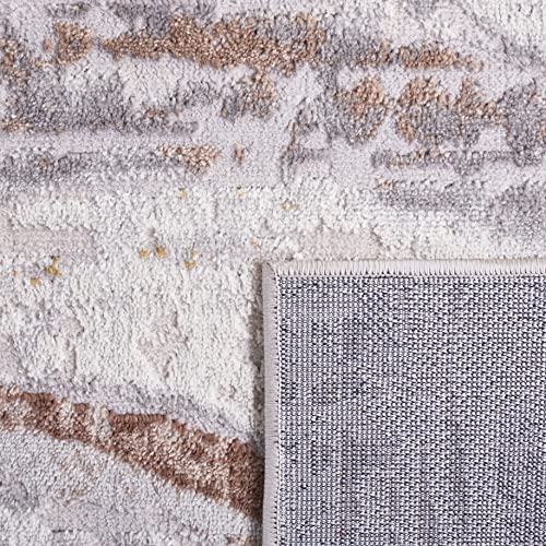 Safavieh Palma Collection 8' x 10' Beige/Brown PAM334B Modern Contemporary Abstract Non-Shedding Area Rug