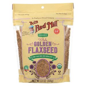 bob’s red mill organic golden flaxseeds, resealable stand up bag, 13 oz (pack – 6)