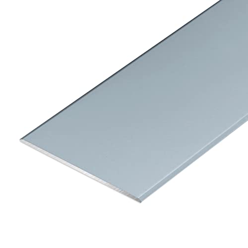 7cm/2.8inch Wide Flat Transition Strip,Door Bars for Laminate Floor Gap,Aluminum Door Threshold Cover,Cuttable(Color:Grey,Size:90cm/35)