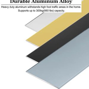 7cm/2.8inch Wide Flat Transition Strip,Door Bars for Laminate Floor Gap,Aluminum Door Threshold Cover,Cuttable(Color:Grey,Size:90cm/35)