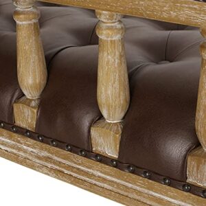 Christopher Knight Home Loyning Love Seats, Dark Brown + Natural