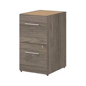 bush business furniture office 500 2 drawer file cabinet, 16w, modern hickory