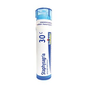 boiron staphysagria 30c, 80 pellets, homeopathic medicine for surgical wounds
