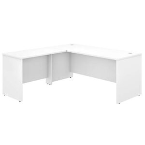bush business furniture studio c l shaped desk with return, 72w x 30d, white