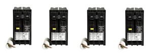square d by schneider electric hom230gfic homeline 30 amp two-pole gfci circuit breaker, (pack of 4)