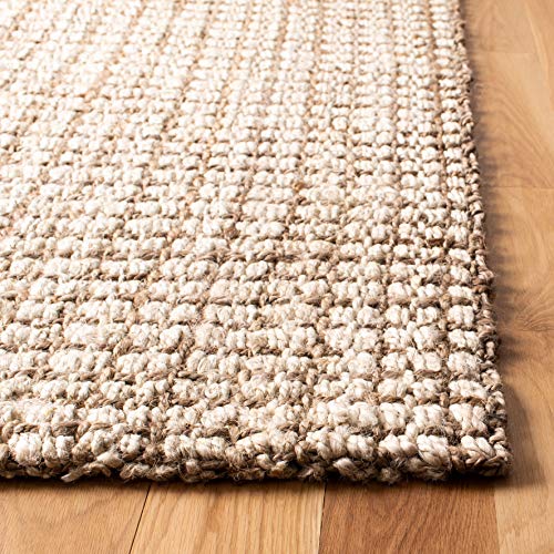Safavieh Natural Fiber Collection 2' x 3' Ivory/Natural NF186A Handmade Contemporary Rustic Farmhouse Premium Jute Entryway Living Room Foyer Bedroom Kitchen Accent Rug