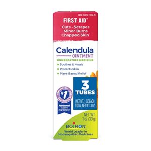 Boiron Calendula Ointment for Relief from Minor Burns, Cuts, Scrapes, and Insect Bites - 3 oz (3 Pack of 1 oz)