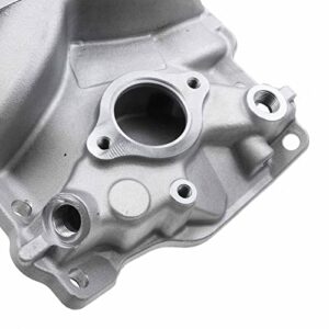 A-Premium Dual Plane Intake Manifold Compatible with Chevy V8 4.3L 262 265, 4.4L 267, 4.6L 283, 4.9L 302, 5.0L 305 307, 5.3L 5.4L 327, 5.7L 350, 6.6L 400, fits for Chevrolet 4-Barrel Spread Bore 82001