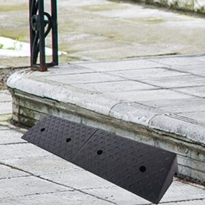 threshold ramp, threshold wheelchair ramp heavy duty threshold curb ramp for wheelchair, 1in/ 2in/ 3in/ 4in rise garage scooters driveway ramps, solid rubber entry transition ramp (size : 8cm/3in ris
