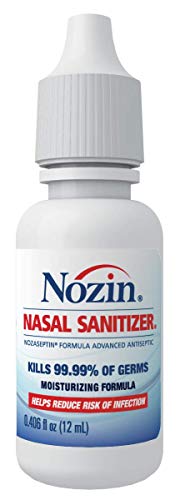 Nozin® Nasal Sanitizer® Antiseptic 12mL Bottle | Kills 99.99% of Germs | Lasts Up to 12 Hours | 60+ Applications