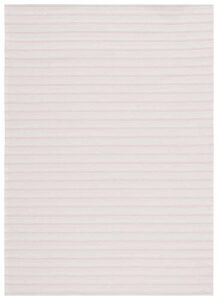 martha stewart collection by safavieh 5′ x 7′ pink/ivory msr419u contemporary stripe cotton area rug