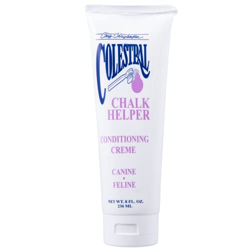 Chris Christensen Colestral Chalk Helper Conditioning Crème, Groom Like a Professional, Restores Moisture, 8 oz Tube