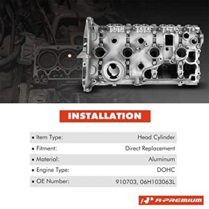 A-Premium Engine Valve Cover Cylinder Head Compatible with Audi A4 A5 A6 TT Quattro Q5 L4 2.0L DOHC 2009-2015 Part# 06H103063L