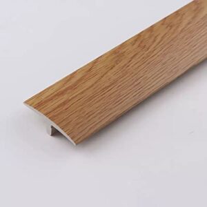 vreox wood grain carpet edge transition strips/trim strips，reducer flute between for uneven floors，laminate flooring threshold covering strips (color : red)