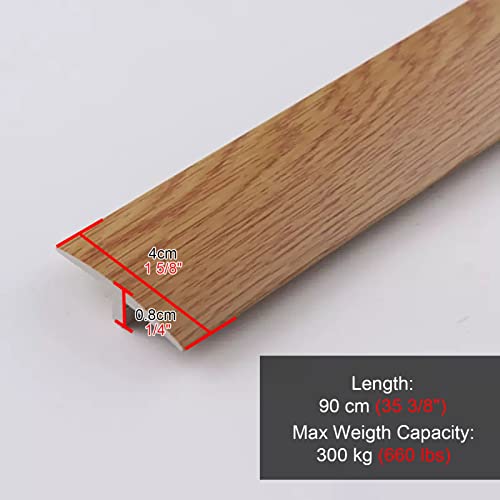 VREOX Wood Grain Carpet Edge Transition Strips/Trim Strips，Reducer Flute Between for Uneven Floors，Laminate Flooring Threshold Covering Strips (Color : Red)