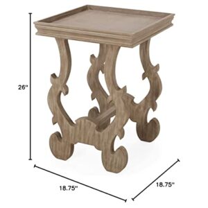 Christopher Knight Home Elaine French Country Accent Table with Square Top, Natural