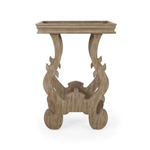 Christopher Knight Home Elaine French Country Accent Table with Square Top, Natural