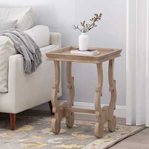 Christopher Knight Home Elaine French Country Accent Table with Square Top, Natural