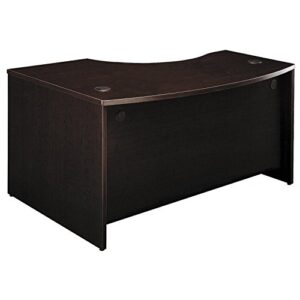 bush business furniture series c 60w x 43d right hand l-bow desk shell in mocha cherry