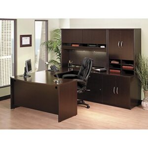 Bush Business Furniture Series C 60W x 43D Right Hand L-Bow Desk Shell in Mocha Cherry