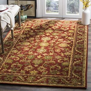 safavieh antiquity collection 9′ x 12′ red / red at52e handmade traditional oriental premium wool area rug
