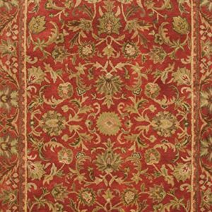 SAFAVIEH Antiquity Collection 9' x 12' Red / Red AT52E Handmade Traditional Oriental Premium Wool Area Rug