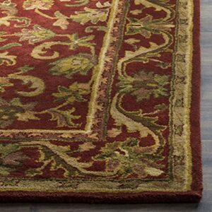 SAFAVIEH Antiquity Collection 9' x 12' Red / Red AT52E Handmade Traditional Oriental Premium Wool Area Rug