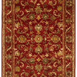 SAFAVIEH Antiquity Collection 9' x 12' Red / Red AT52E Handmade Traditional Oriental Premium Wool Area Rug