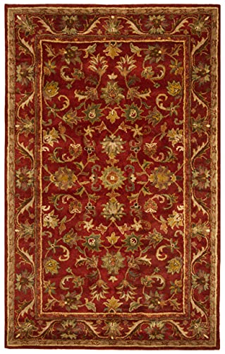 SAFAVIEH Antiquity Collection 9' x 12' Red / Red AT52E Handmade Traditional Oriental Premium Wool Area Rug