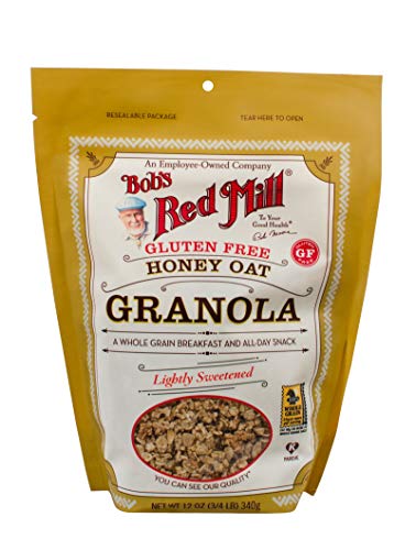 Bob's Red Mill Gluten Free Honey Oat Granola, 12-ounce (Pack of 4)