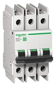 schneider electric miniature circuit breaker, 3 amps, c curve type, number of poles: 3